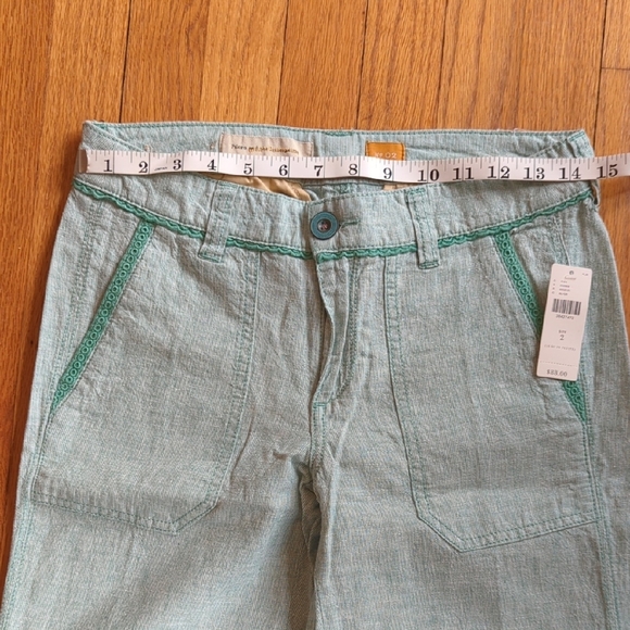 NWT Pilcro Light Green Wide Leg Pants Size 2/26 - Picture 6 of 9